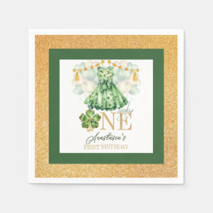 First Birthday St Patrick's Day Personalized Napkins