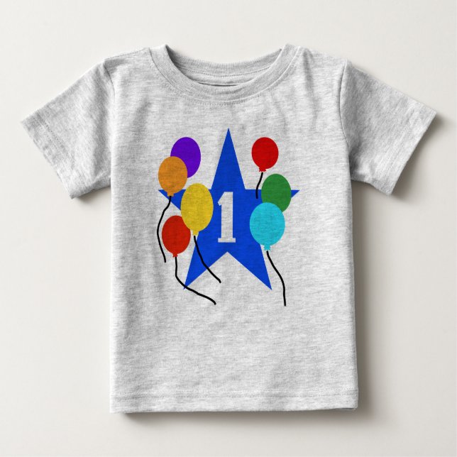 First Birthday Star Baby T-Shirt (Front)
