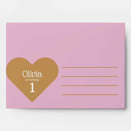 First Birthday Sweetheart Return Address Printed Envelope