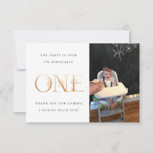 First Birthday Thank You Card