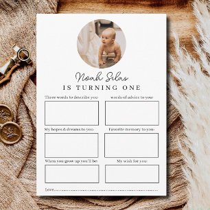 First Birthday Time Capsule Game Gender Neutral Holiday Card