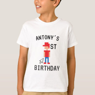 First Birthday TShirt minecraft theme