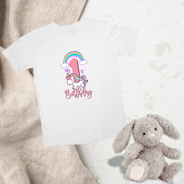 First Birthday Unicorn Theme Shirt (Creator Uploaded)