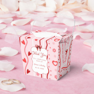 First Birthday valentine baby birthday party Favor Boxes