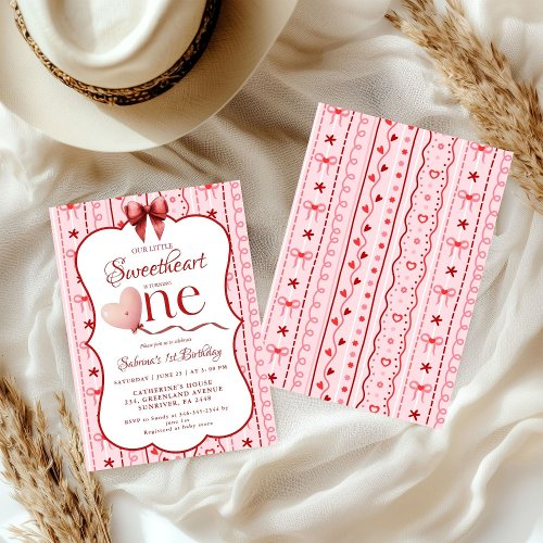 First Birthday valentine baby birthday party