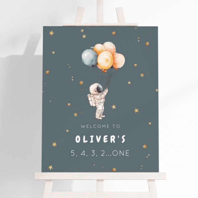 First Birthday Welcome Sign Countdown Space Theme (Creator Uploaded)