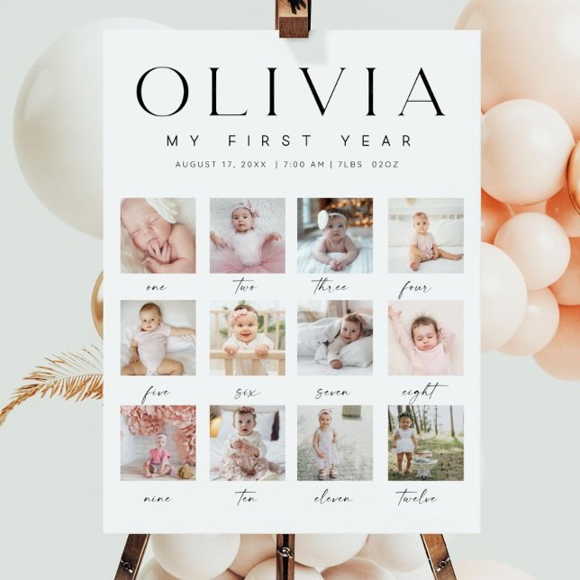 First Birthday Welcome Sign Poster, Editable Miles (Creator Uploaded)