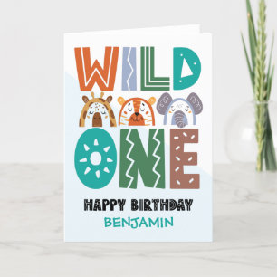 First Birthday Wild One  Card