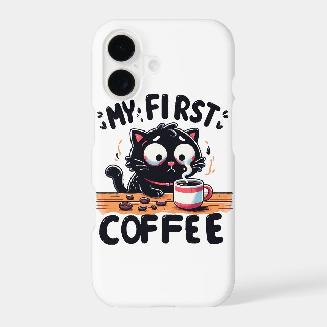 First Black Coffee Adventure Iphone Case (Back)
