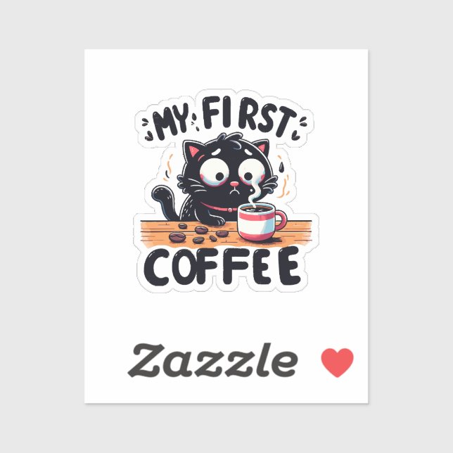 First Black Coffee Adventure Sticker (Sheet)