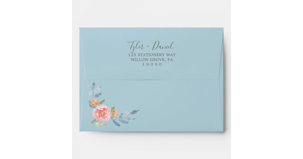 First Bloom Floral Baby Shower Invitation Envelope Zazzle
