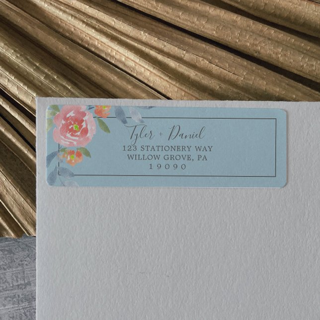 First Bloom Floral Return Address Label (Creator Uploaded)