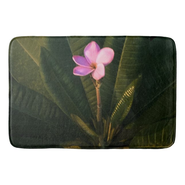 First Bloom, Plumeria Bath Mat (Front)