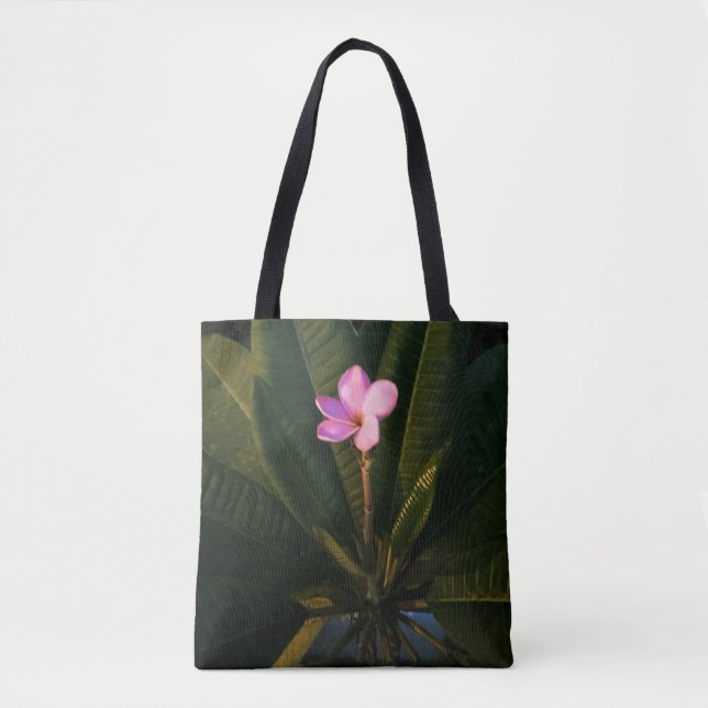 First Bloom, Plumeria Tote Bag (Front)