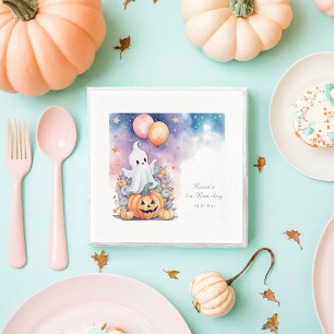 First Boo-Day Celebration - Ghost & Pumpkin Napkins