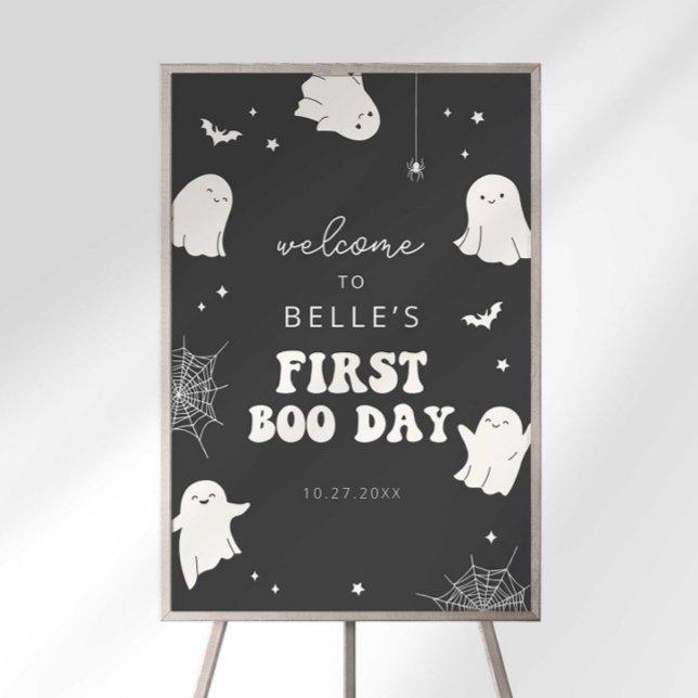 First Boo Day Halloween 1st Birthday Welcome Sign (Creator Uploaded)