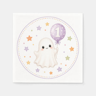 First Boo Ghost Halloween First Birthday Napkins