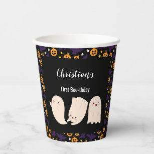 First Boo-thday Halloween Ghost 1St Birthday Paper Cups