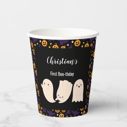First Boo_thday Halloween Ghost 1St Birthday Paper Cups