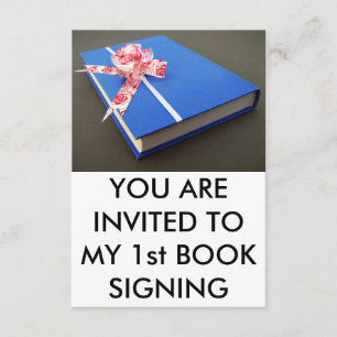 First book signing invitation