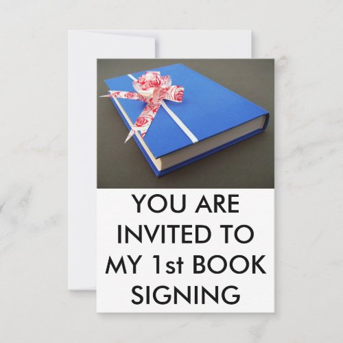 First book signing custom announcement