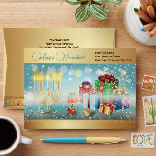 First Candle of Hanukkah Festival of lights party  Envelope