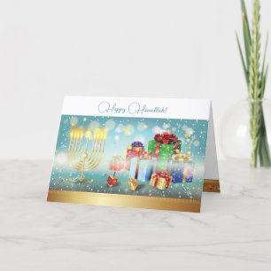 First Candle of Hanukkah Festival of lights party Letterpress Thank You Card