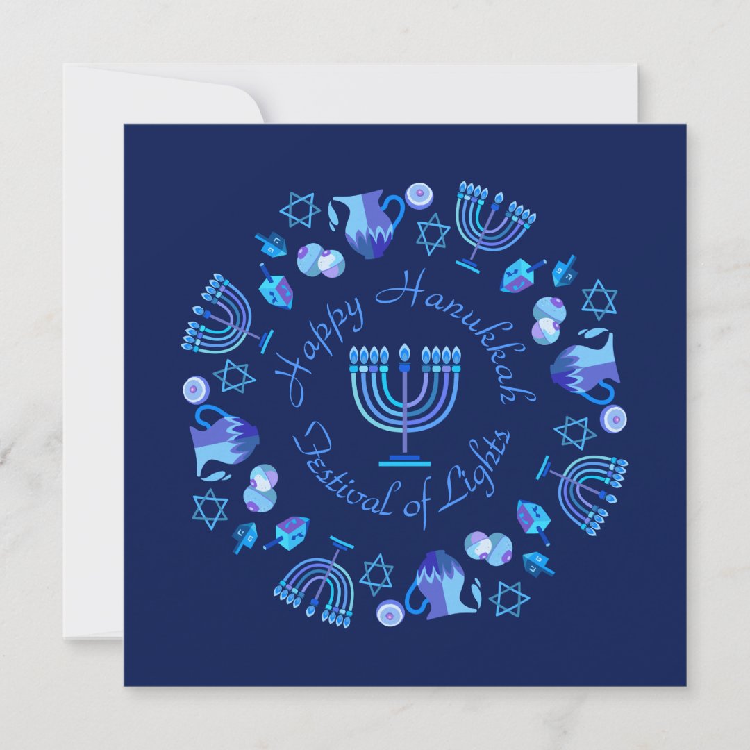 First Candle of Hanukkah Personalised Holiday Card Zazzle