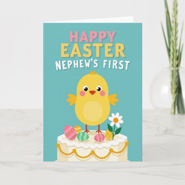 First Celebration Birdie Cake Card (Front)