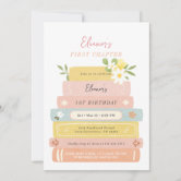 Watercolor Vintage Alice In Wonderland Birthday Invitation