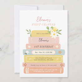 First Chapter Storybook Birthday Invitation