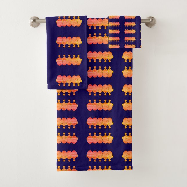 First: Chicken Or The Egg Dk Blue Bath Towel Set (Insitu)