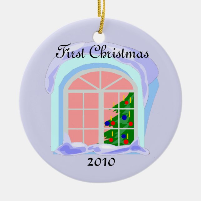 First Christmas 2010 Ceramic Ornament (Front)
