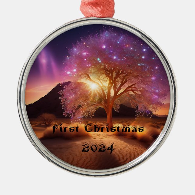 First Christmas 2024 Metal Ornament (Front)