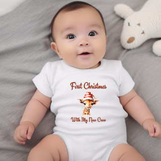 First Christmas Adopted Fostered Baby Bodysuit