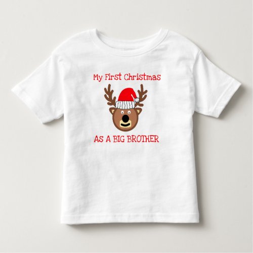 First Christmas As A Big Brother Toddler T_shirt