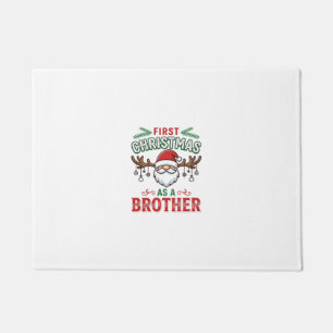 First Christmas As a Brother Santa Gnome Doormat