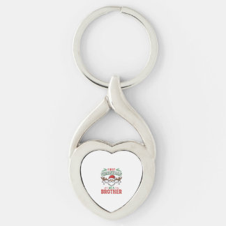 First Christmas As a Brother Santa Gnome Keychain