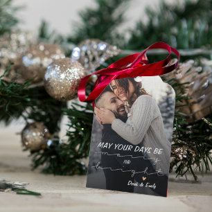First Christmas as a Couple Personalized Photo Gift Tags