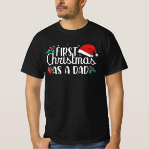 First Christmas As A Dad Family Matching Fathers T-Shirt
