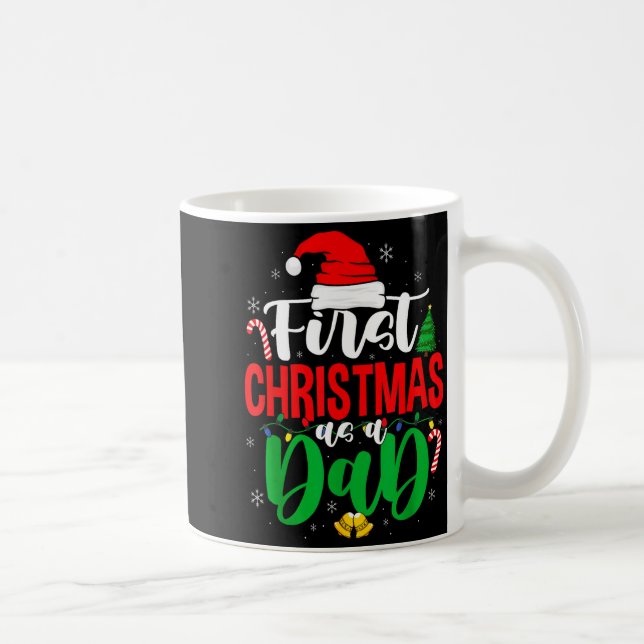 First Christmas As A Dad New Daddy 1st Christmas  Coffee Mug (Right)