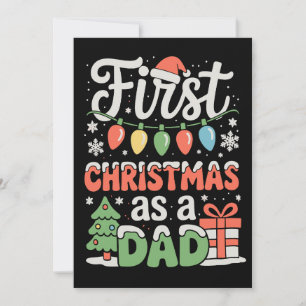 First Christmas As A Dad New Daddy 1st Christmas Holiday Card
