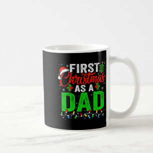 First Christmas As A Dad Xmas Lights New Dad Chris Coffee Mug