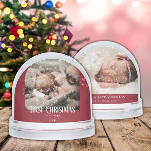 First Christmas As A Daddy Father 2 Photos  Snow Globe