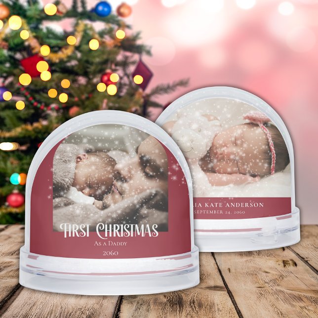First Christmas As A Daddy Father 2 Photos  Snow Globe (Creator Uploaded)