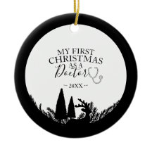 First Christmas As A Doctor Elegant Silhouette