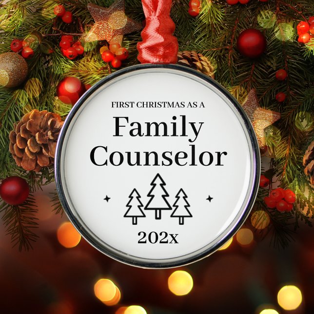 First Christmas As A Family Counselor Metal Ornament (First Christmas As A Family Counselor Metal Ornament
)