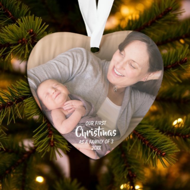 First Christmas As A Family of 3 Ornament (Creator Uploaded)