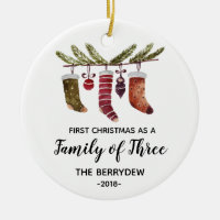 First Christmas as a Family of Three ornament