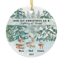 First Christmas as a Family of Three Personalized